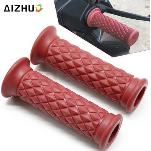 22MM 25MM Motorcycle Universal Vintage Rubber Motorbike Handlebar Handle Bar End Grips For Kawasaki Vulcan 2000 2004 2005 2006