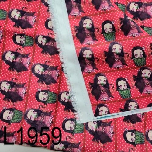50cm*140cm Cartoon Printed Polyester Cotton Fabric Patchwork for Sewing Dress Cloth Making Puppet F1956