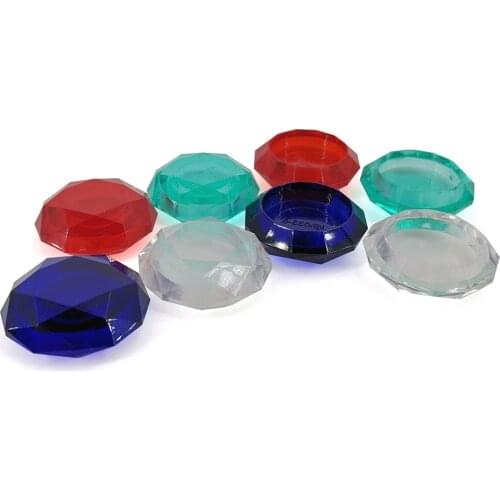 2pcs Acrylic Thumb Grip for DualSense 3D Diamond Cutting Analog Stick Caps Thumb Stick Cover for PS5 Wireless Controller