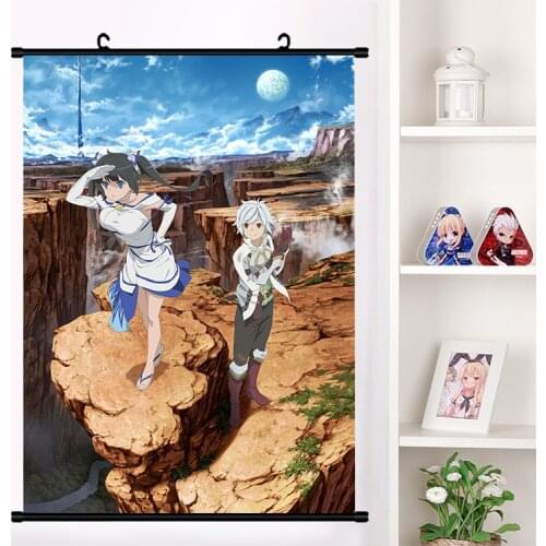Anime Is It Wrong to Try to Pick Up Girls in a Dungeon? Hestia Wall Scroll Mural Poster Wall Hanging Poster Otaku Home Decor