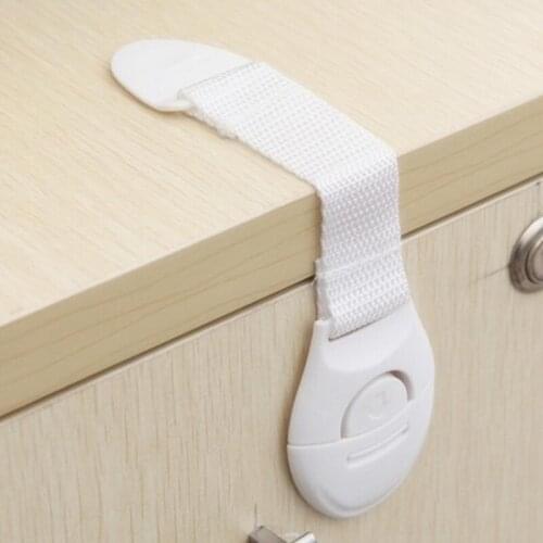 Baby Drawer Safety Lock Adhesive Door Cupboard Cabinet Fridge Drawer Safety Locks Straps with opp bag LX9135
