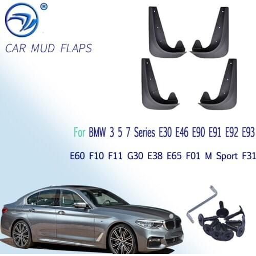 Mudflaps Mud Flaps Splash Guards Mudguards For BMW 3 5 7 Series E30 E46 E90 E91 E92 E93 E60 F10 F11 G30 E38 E65 F01 M Sport F31