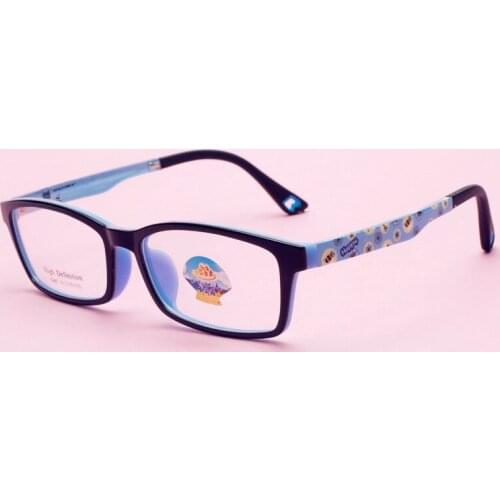 Childrens Eyeglasses Frame New Cartoon Eyeglasses Frame Middle School Students Aged 10-15 Can Be Equipped with Myopic Glasses