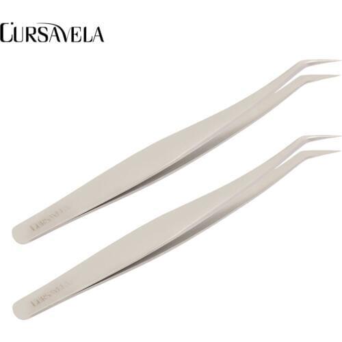 Пинцет для ресниц, точные инструменты для макияжа, 1шт вентилятор из нержавеющей стали Готовые пинцет для наращивания ресниц