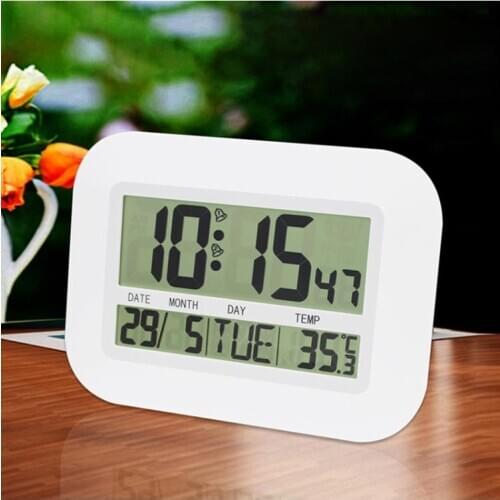 Home Electronic Perpetual Calendar Alarm Clock Temperature Large Screen Digital