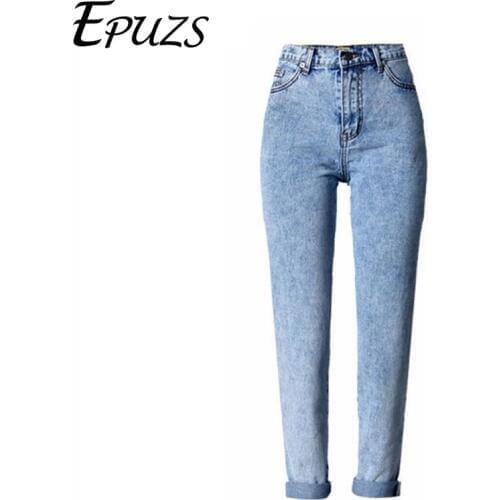 Vintage high waist jeans woman boyfriend cotton denim pants skinny stretch snowflake mom jeans for women plus size jeans