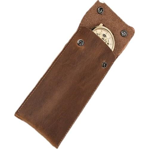 European and American fashion retro crazy horse leather watch bag multifunctional leather coin bag