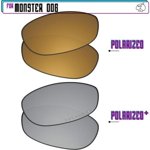 EZReplace Polarized Replacement Lenses for - Oakley Monster Dog Sunglasses - Sir P Plus-GunmetalP