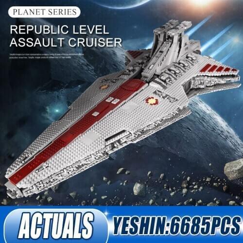 Mould King 21005 Star Toys UCS Venator Republic Attack Cruiser Destroyer Set Buidling Blocks Bricks MOC-0694 Kids Birthday Gifts