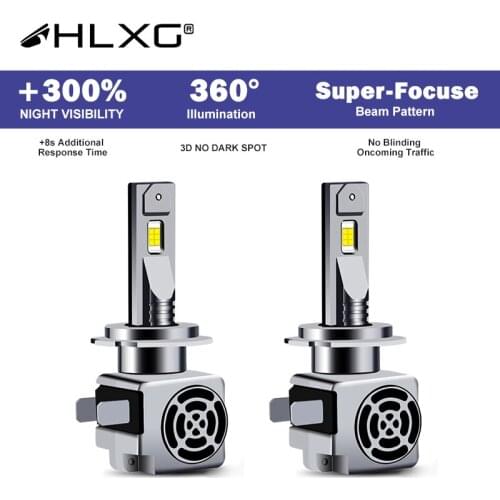 HLXG светодиодные лампы h1 h4 led H8 H9 H11 H7 LED headlight Bulbs Car Lights Auto HB3 9005 9006 HB4 Lamps 20000LM 6000K 12V