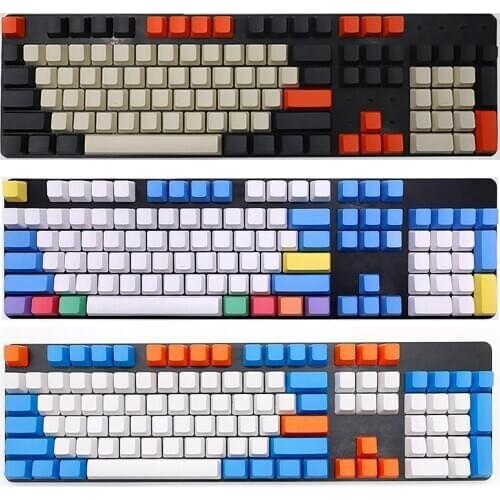 108 Keys PBT Lightproof No letters Key Caps Replacement for Mechanical Keyboard KeyCap Side Engraving
