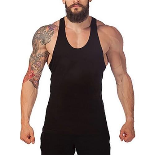 Muscleguys Bodybuilding Brand Tank Top Men Gyms Stringer Tanktop Fitness Singlet Sleeveless shirt Workout Undershirt Clothing