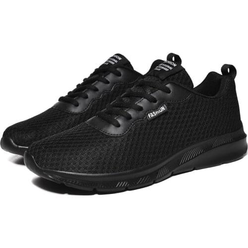 Mens Breathable mesh lightweight Running Shoes Black Grey Summer 2020 New Spring Walking Sneakers