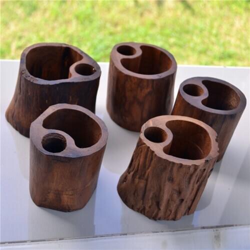 Office pencil holder Thai characteristic handicraft solid wood display creative gift art receiving box handicraft original ecolo