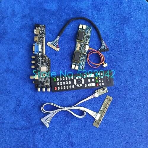 Fit LM170E01 (G5)/(A6)(K1)/(A6)(K3) 4CCFL DVB-C 1280*1024 digital 3663 AV USB 30-Pin LVDS display controller drive card kit