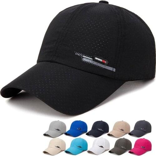 Hot Men and women Quick-drying Hats Outdoor Summer Sunshade Sports Baseball Caps Breathable fishing Hats