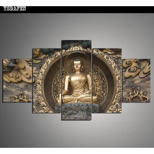 Drop Shipping Wall Decor Buddha Canvas Painting Pictures Modular Paintings Wall Art Canvas Prints Framed art HG-327