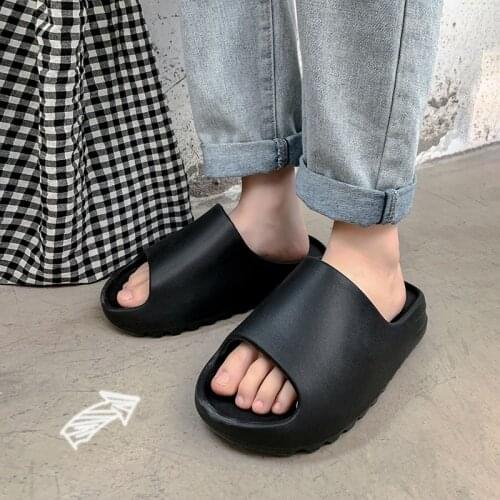 Hot Non-slip Slides Bathroom Slippers Soft Sole Women Men Slides Unisex Flip Flops Indoor Outdoor Platform Home Shoes