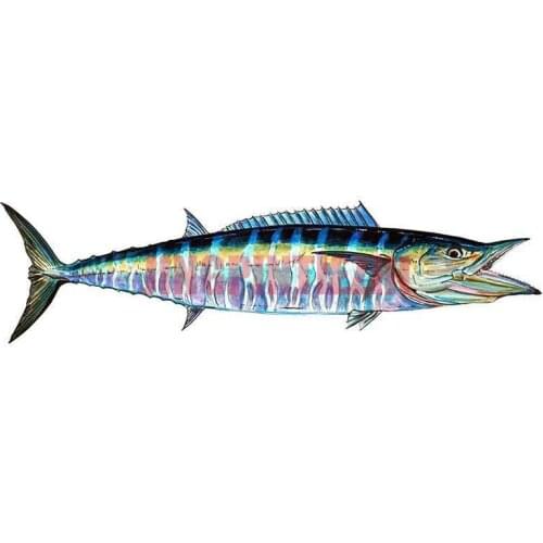 Funny High Quality Vinyl Wahoo Fish Sticker Car Home Truck SUV Boat Decal Animal Car Stickers Graphics Racing Helmet Stickers