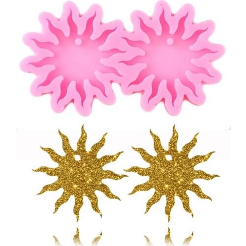 Super Glossy Sun Flower Anemone Silicone Mold Epoxy Craft Silicone Keychain Mould Handmade Polymer Clay Making Jewelry Mould
