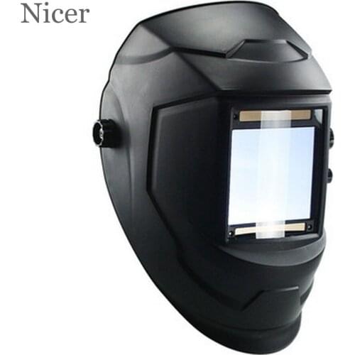Solar Electric Welding Mask Auto Darkening 4 Sensors Helmet External Adjustment LCD Window Helmet Welding Lens Welding Machine