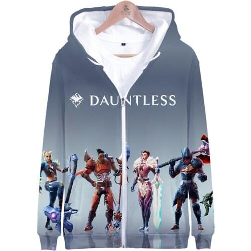 Dauntless Hoodies Men Women Long Sleeve Hoodie Sweatshirt Mens Hip Hop Game Dauntless Tracksuit 3D Zipper Cap Hoody Coats