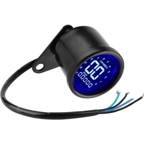 Universal Motorcycle LCD Display Instrument Speedometer Odometer Tachometer Meter Gauge