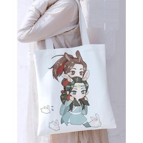 Anime Mo Dao Zu Shi Cosplay The Untamed Wei Wuxian Lan Wangji Mdzs Environmental Protection Bag Canvas Carry Bag For Women CS287