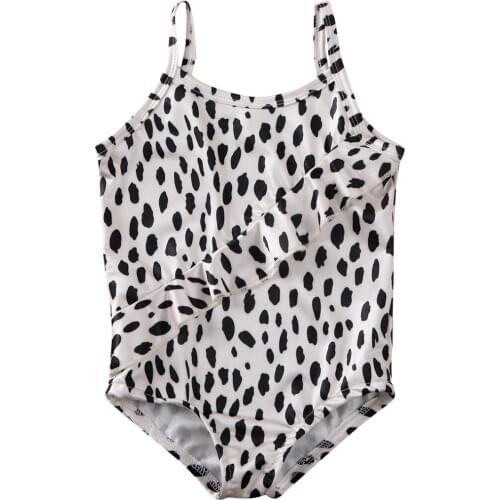 Girl Swimwear Baby Girls Leopard Swimwear Swimsuit Beachwear Bathing Suit One Piece 2-6Y