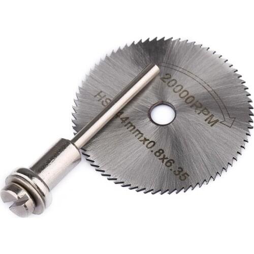 1pc 44mm Cutter Cutting Cut Off Wheel Disc HSS Cutting Disc Circular Saw Blade with 3.175mm Mandrel for ABS Wood Plastic Cutter