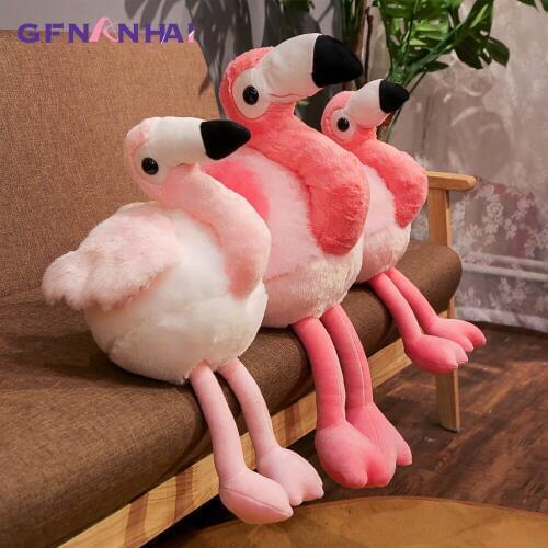 1pc 48/65CM Cute Plush Dream Flamingo Toys Lovely Flamingo Dolls Stuffed Pillow for Children Girls Home Decor Christmas Gifts