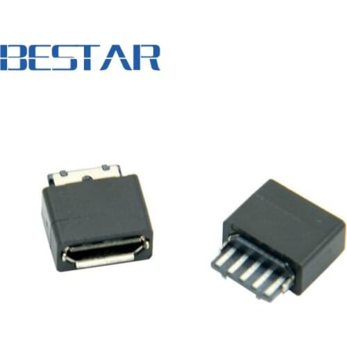 10Pcs Type B Micro USB Female 5 Pin audio Jack Port Socket Connector adapter Solder Type Repair Parts,Free Shipping