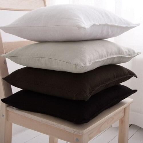 100% Linen Cushion Cover Beige Decorative Nature Flax Pillow Cover for Living Room Bedroom Pillowcases 45x45cm