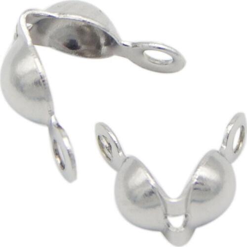 100pcs/lot Necklace Chain Connector Clasp Accessories Ball Chain Crimps End Beads Caps Findings For DIY Jewelry Making Supplies