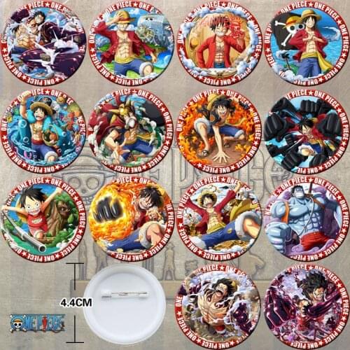 14pcs Luffy Roronoa Zoro Nami Usopp Sanji Chopper Cosplay Badge Cartoon Brooches Pins Collection Badges for Backpack