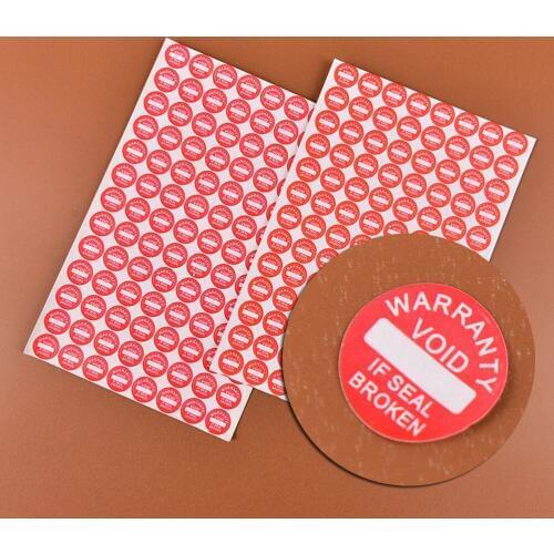 2 Sheets=208Pcs 10x10mm Universal Guaranteed VOID Sticker 10 X 10mm Strong Adhesive Warranty Fragile Seal Label Sticker