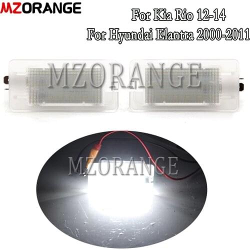 2 Pcs License Plate Light For Kia Rio 12-14 For Hyundai Elantra 2000-2011 For Sportage 04-10 Car Light License Plate Lamp