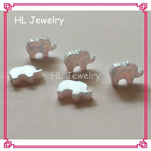 20PCS/Lot OP17 Pacific Blue Opal Elephant 8*11mm Synthetic Opal jewelry For DIY Bracelet /Earrings/Necklaces