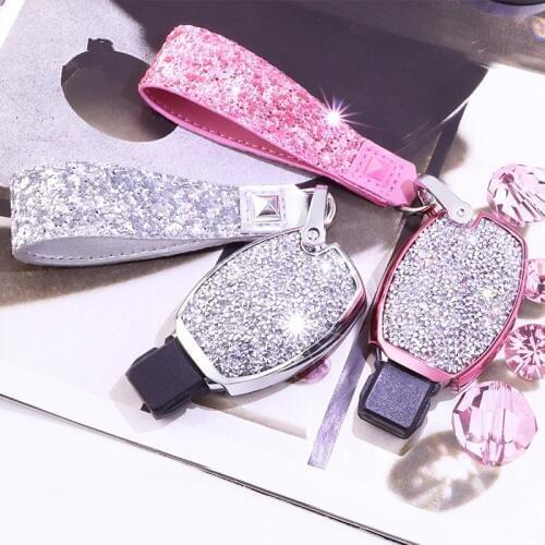 Fashion Luxury Diamond Crystal Shining Car Key Case Cover For Mercedes Benz W203 W210 W211 W124 W202 W204W212 W176 Auto KeyShell