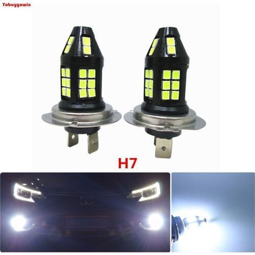 2X H7 PX26D 472 40W 40LED White 3030 Fog Driving DRL Light Bulbs Daytime Running Lights White Universal Car Bulbs