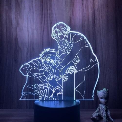 3D Nightlight Anime SK8 the Infinity Reki Langa Friend Action Figure 7 Colors Touch Optical Illusion Table Lamp Gift Room Lover