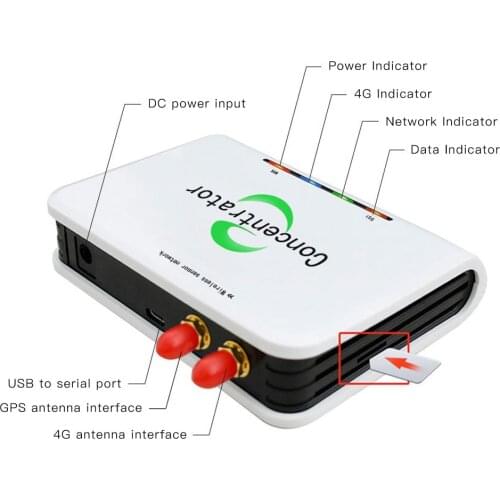 4G GPS Concentrator/Hub Receiver for Wireless Temperature Humidity Light Sensor XZ-TAG4S