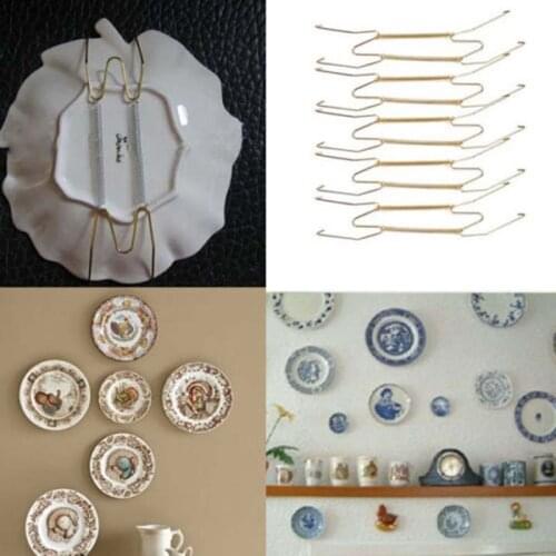 W Type Invisible Spring Hanging Hook Plates Home Decorating Invisible Plate Hangers Wall Display Plate Dish Hangers Holder