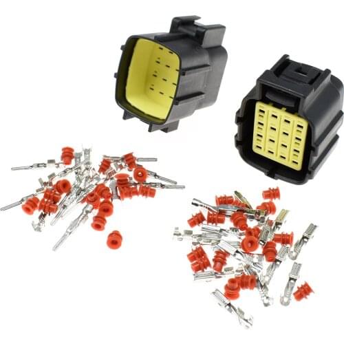 1-20Kits Sealed 16 Pin/Ways 368047-1/368049-1 368050-1 Lamp Light Socket Auto Connector For Denso Female Male Automotive Plug