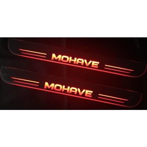 Car LED Door Sill Scuff Plate For Kia Mohave 2019 2020 Exterior Parts Pathway Dynamic Welcome Pedal Light