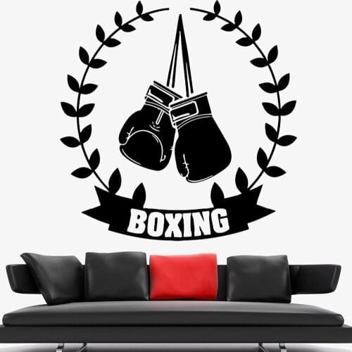 Boxing Wall Decals Gloves Home Decor Martial Centre Cool Sport Vinyl Gym Interior Wall Decals Fitness Room Art Decoration Y786