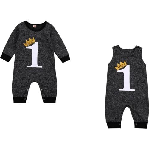 Citgeett Spring Summer Newborn Infant Baby Girls Boys Birthday Jumpsuits Long Sleeve / Sleeveless Playsuits Romper Outfits