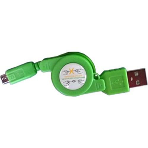 Colorful High Quality Male Cable MicroB Data Sync Charger Cables Flexible Retractable MicroB A 2.0 B For Android