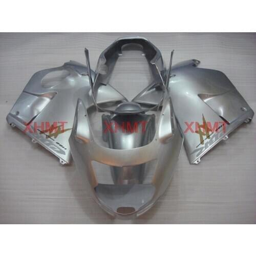 For CBR1100 XX 1996 - 2005 Fairing Kits CBR 1100 XX 2000 Motorcycle Fairing CBR1100XX 2003 Silvery glossy Abs Fairing
