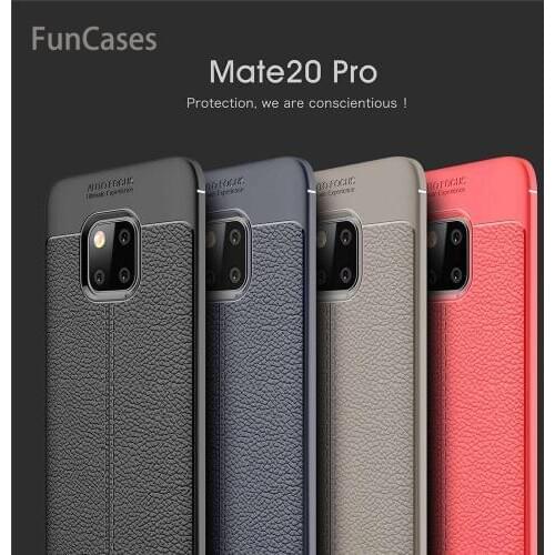 For Huawei Mate 20 Pro Lite Case Silicone Shockproof Case Cover Luxury Leather Litchi Pattern Soft TPU Case for Huawei Mate 20